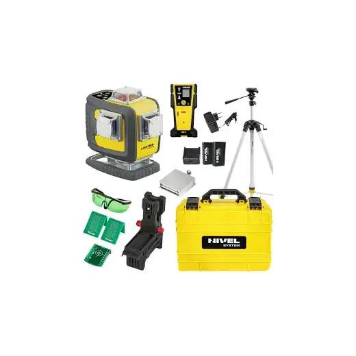 Laser 4-płaszczyznowy krzyżowy zielony Nivel System CL4D-G + statyw SJJM1EX + odbiornik CLS5